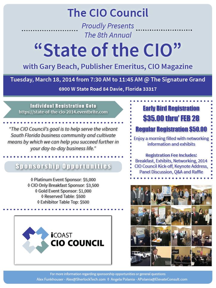 All IT professionals welcome to attend the “State of the CIO”