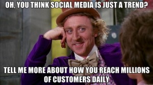 Willy Wonka talks social media