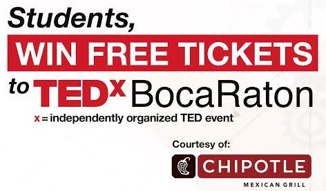 High School and College Students: Win Free Tickets to TEDx BocaRaton!