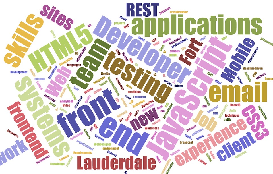 Job of the Week: Front End Developer – Fort Lauderdale, Florida