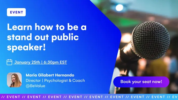 Live & In-Person: Learn how to be a stand out public speaker!