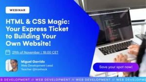 HTML & CSS Magic: Your Express Ticket to Building Your Own Website @ Online event
